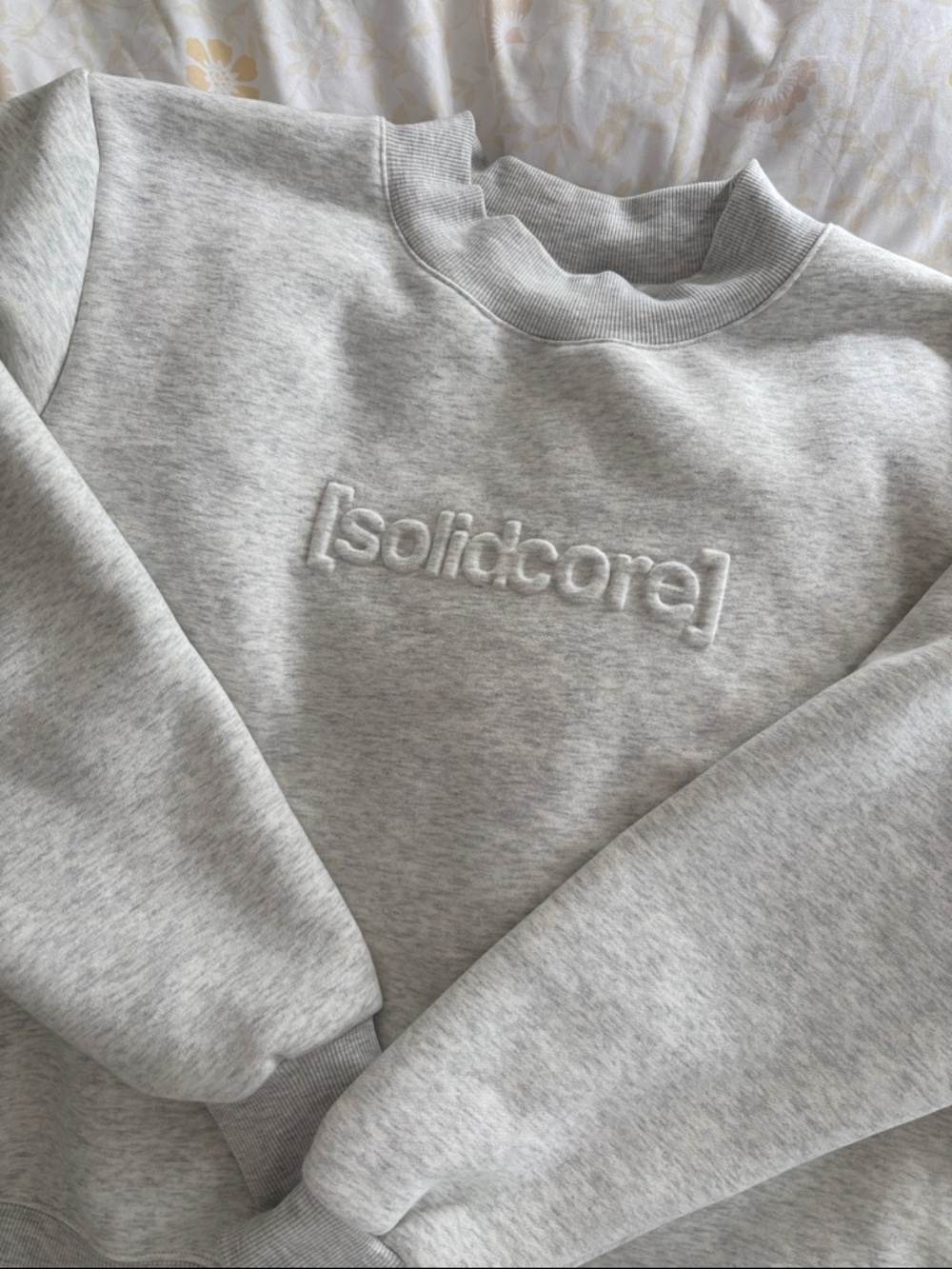 [solidcore] Light Gray Embroidered Logo Crewneck Sweatshirt